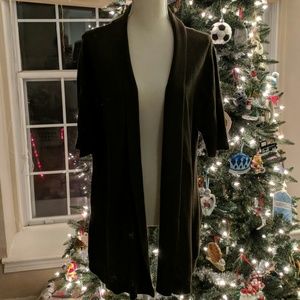 🦚5/$25 Long Brown Short Sleeve Sweater Cardigan